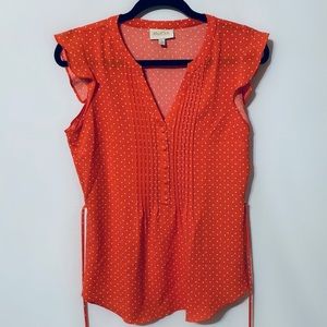 MODCLOTH Hot Pink Polka Dot Blouse